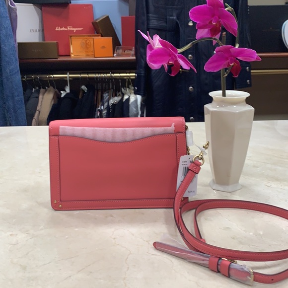 COACH 1941 DREAMER GLOVE TANNED LEATHER CONVERTIBLE CROSSBODY GOLD CHAIN PINK - Picture 11 of 15